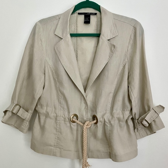 Linen jacket women’s size 8 - Picture 1 of 3